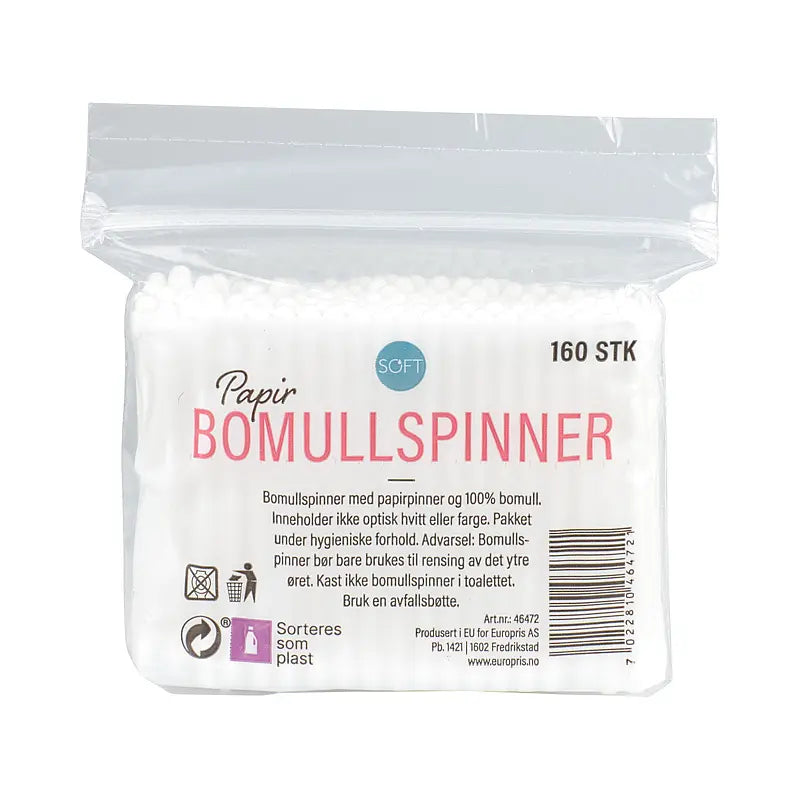 Q tips/bomulls pinner - vanlige