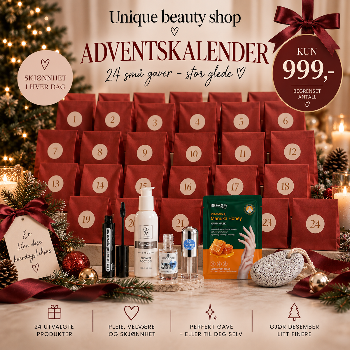 ADVENTSKALENDER 2026 – 24 DAGER MED HVERDAGSLUKSUS